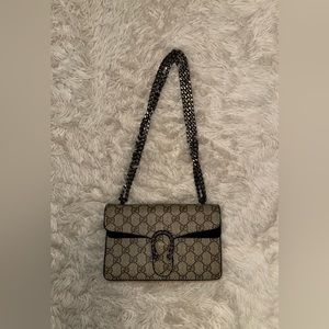 Dionysus supreme black suede small shoulder bag